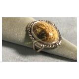 Silver 6.75 Sterling Silver & Jasper Ring