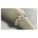 Size 4.5 Sterling Silver & Cubic Zirconia Ring