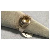 Size 6.25 Sterling Silver & Citrine Ring