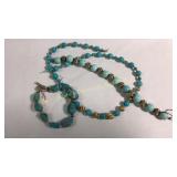 Turquoise Necklace & 2 Bracelets