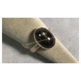 Size 9.5 Sterling Silver & Star Sapphire Ring