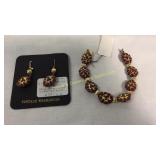 Earring & Bracelet Set Hand-blown Glass