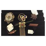 Vintage Gold Metal Brooches