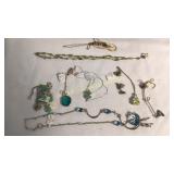 Necklaces & Pendants Green & Blue Stones