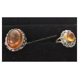 2 Size 6 Amber Rings