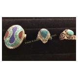 3 Size 9 Turquoise/ Native Mosaic