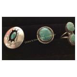 3 Size 7 Turquoise Rings