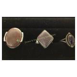 3 Size 9 Rings Turquoise/ Sugalite & More