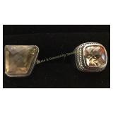 2 Size 7 Sterling Citrine Rings