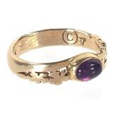 14K Jack Forney Amethyst Ring 3g TW Sz 6 1/2