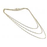 14K Necklace .6g TW 19" L