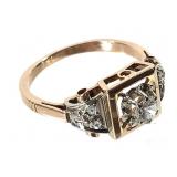18K Diamond Ring 2.9g TW Sz 6 1/2
