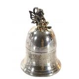 Sterling Angel on Bell Pill Box 1 3/4" H