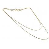 14K Necklace 1.8g TW 18" L