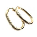 14K Earrings 4.4g TW 1 1/2" H