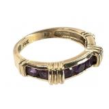 14K Amethyst Ring 3.8g TW Sz 7 1/2
