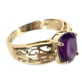 14K Amethyst Ring 3.2g TW Sz 6