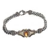 Sterling w 18K Accents Bracelet 22g TW