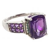 Sterling Amethyst Ring 3.4g TW Sz 7