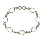 14K Moonstone Bracelet 7.6g TW 7 1/2" L