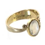 14K Jack Forney Quartz Ring 3.2g TW Sz 5