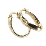 14K Earrings 1.1g TW 3/4" H