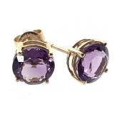 14K Amethyst Earrings 1.7g TW