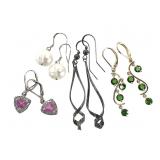 4 Sets Sterling Earrings 13.6g TW
