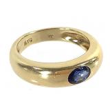 18K Sapphire Ring 7.4g TW Sz 7