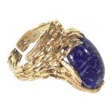 14K Lapis Ring 10.7g TW