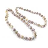 2 - 18" L Pearl Necklaces Sterling Clasps