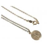 14K Necklace w "J" Initial Pendant 1.8g TW
