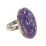 Sterling Purple Charoite Ring 7.9g TW Sz 8