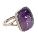 Sterling Amethyst Ring 6.4g TW Sz 7