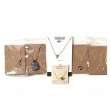 6 Sterling Necklace w Pendants NOS