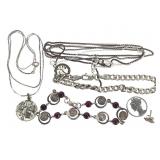 Sterling Bracelets Necklaces Pendants 35.2g TW