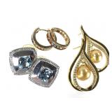 Sterling Topaz Pearl Rings 27.4g TW