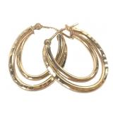 14K Earrings 1.3g TW