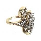 14K Diamond Ring 6.5g TW Sz 4
