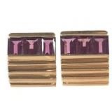 14K Amethyst Earrings 6.0g TW