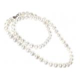 OP Pearl Necklace w Sterling Clasp