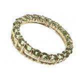 10K Peridot Circular Pendant 2.1g TW