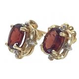 14K Garnet Earrings 2.3g TW