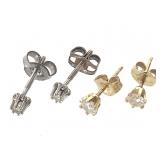 2 Pr Diamond Earrings 14K 1.0g TW