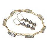 10K Alexandrite Bracelet Earring Set