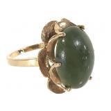 10K Jade Ring 5.0g TW Sz 6