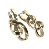 14K 1 1/2" H Earrings 4.6g TW