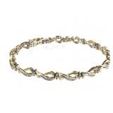 14K Diamond Bracelet 14.4g TW 7 1/2" L