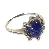 14K Diamond Star Sapphire Ring 3.2g TW