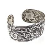 S Kirk &Sons Sterling Repose Cuff Bracelet 43g TW